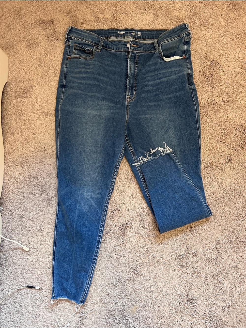 Old Navy 360 Stretch Rockstar Super Skinny Extra High Rise Jeans | Size US 18